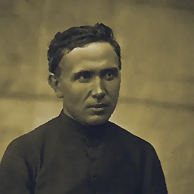 Painting of St. Damien of Molokai