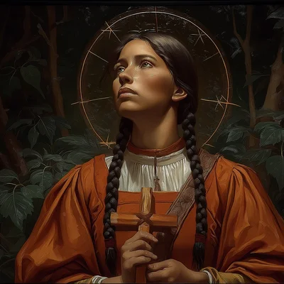 Painting of St. Kateri Tekakwitha