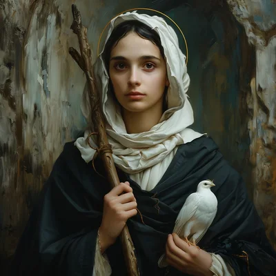 Painting of St. Scholastica